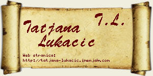 Tatjana Lukačić vizit kartica